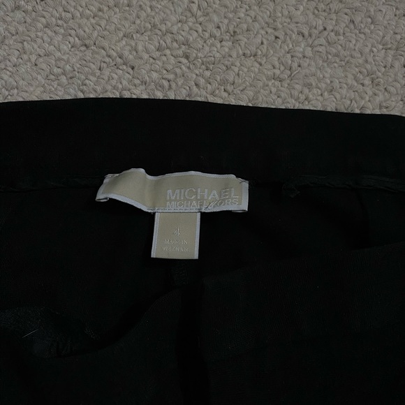 *PRICE DROP!* MICHAEL KORS Black Velvet Trim Trouser Pants - Picture 4 of 9